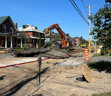 Projet r&eacute;alis&eacute; par Excavation JPM - Travaux d'infrastructures municipales sur les rues Morris et Viau &agrave; Ste-Th&eacute;r&egrave;se.