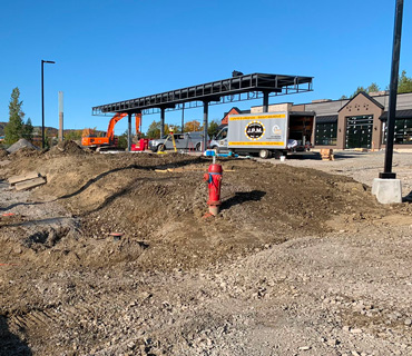 Projet r&eacute;alis&eacute; par Excavation JPM - D&eacute;veloppement commercial &agrave; Pr&eacute;vost.