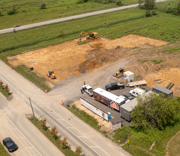 Projet r&eacute;alis&eacute; par Excavation JPM - Pavillon de soins palliatifs et de fin de vie.