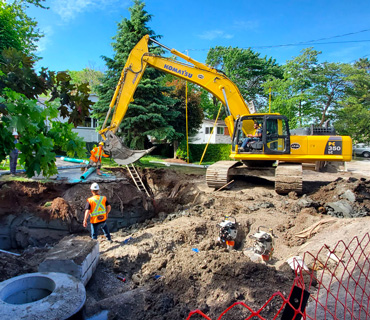Projet r&eacute;alis&eacute; par Excavation JPM - Rue de M&eacute;sy &agrave; Blainville.