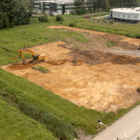 Travaux d'excavation projet Pavillon de soins palliatifs &agrave; Saint-Charles-Borrom&eacute;e