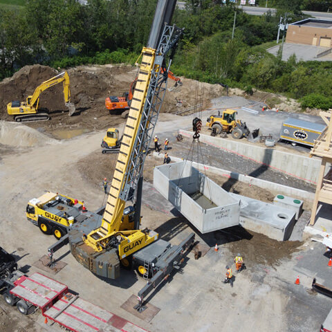 Travaux d'excavation et mise en place syst&egrave;me de traitement des eaux us&eacute;es